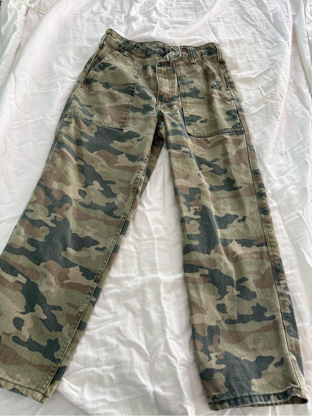 We The Free Camo Utility Jeans in Green/Brown